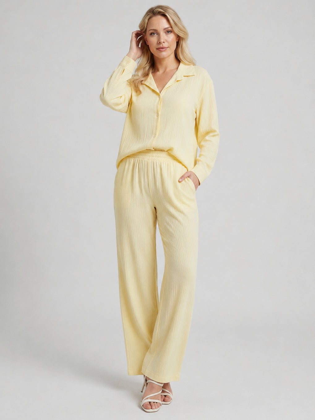 2 Piece Co-Ord Set Lemon