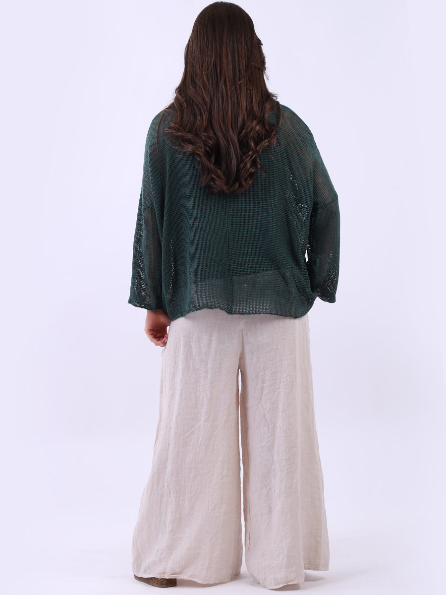 2 Layered Mesh Net Cotton Crop Top