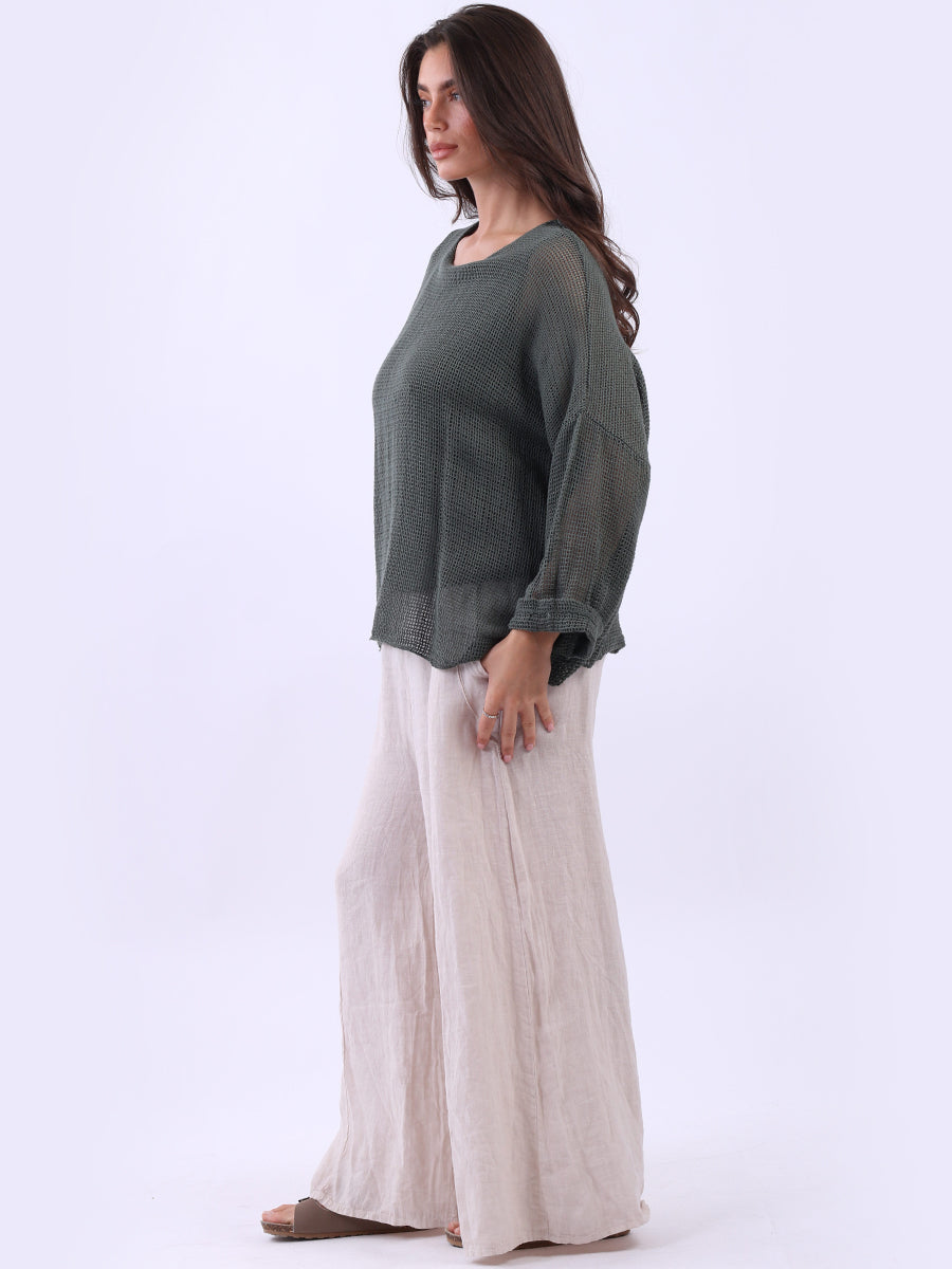 2 Layered Mesh Net Cotton Crop Top