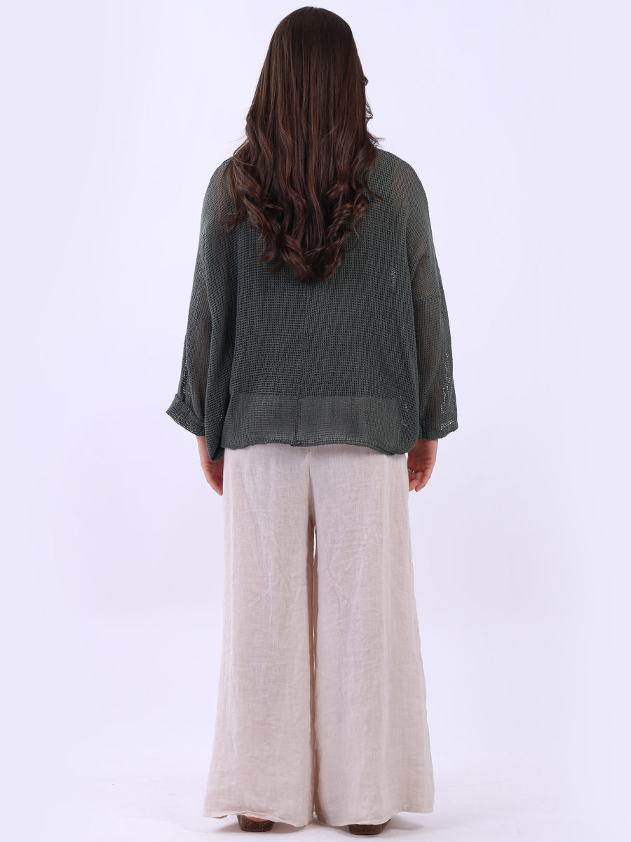 2 Layered Mesh Net Cotton Crop Top