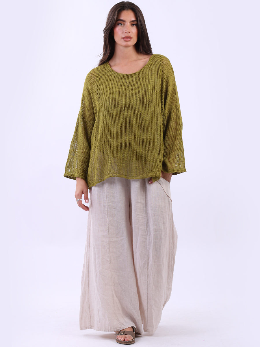 2 Layered Mesh Net Cotton Crop Top