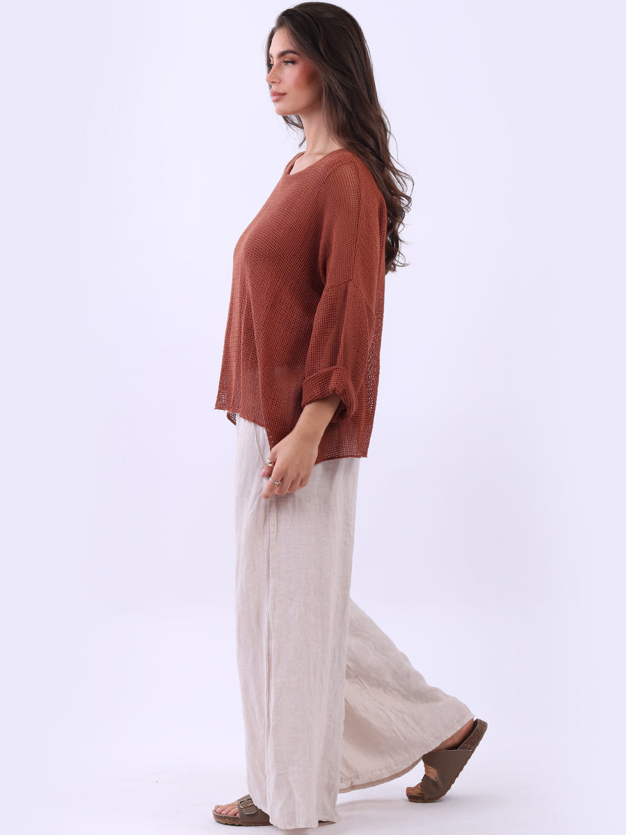 2 Layered Mesh Net Cotton Crop Top