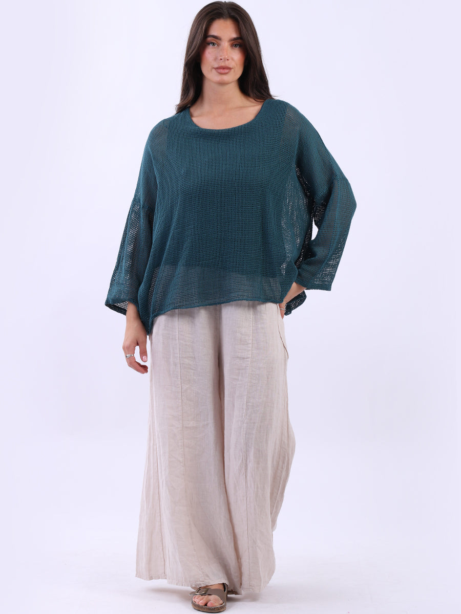 2 Layered Mesh Net Cotton Crop Top