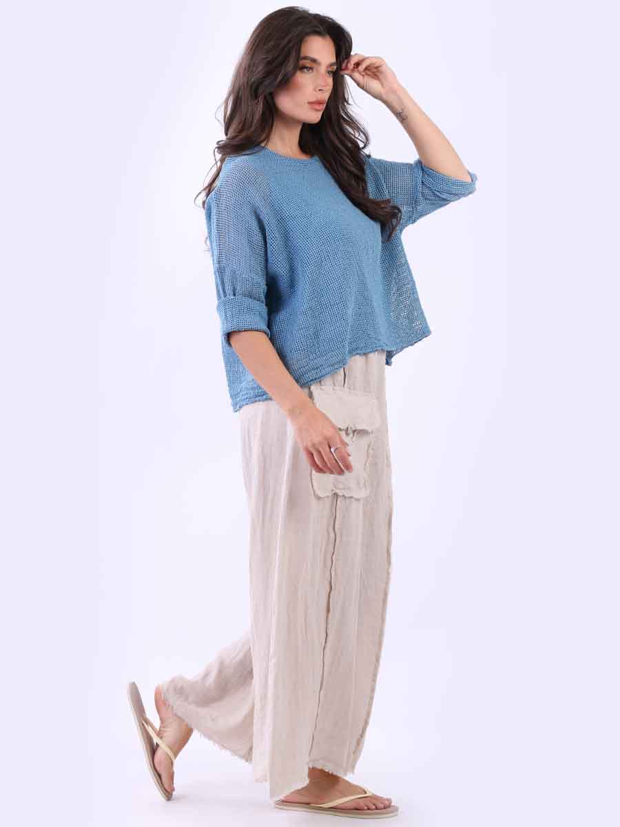 2 Layered Mesh Net Cotton Crop Top