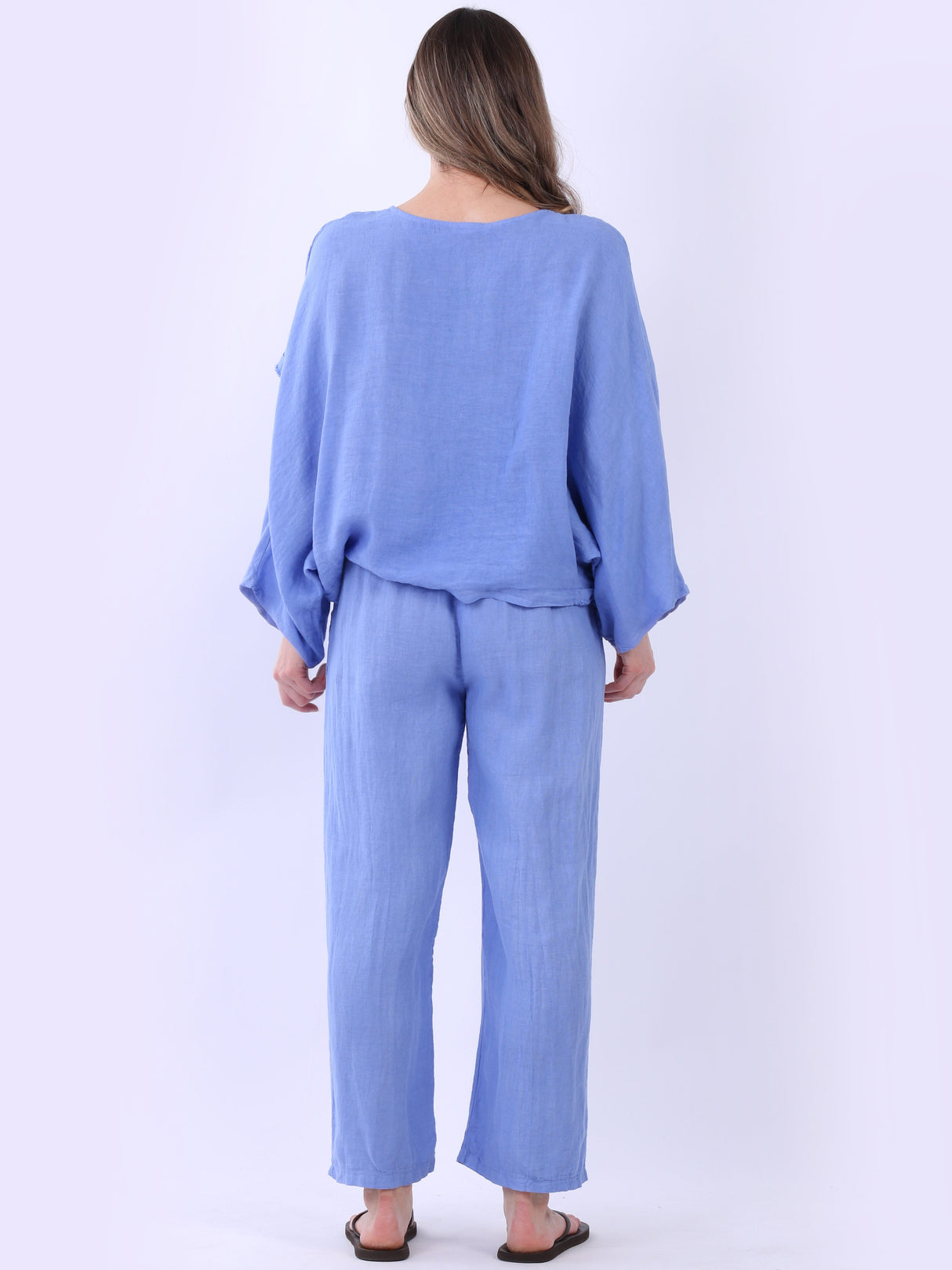 Raw Edge Linen Cross Over Crop Top