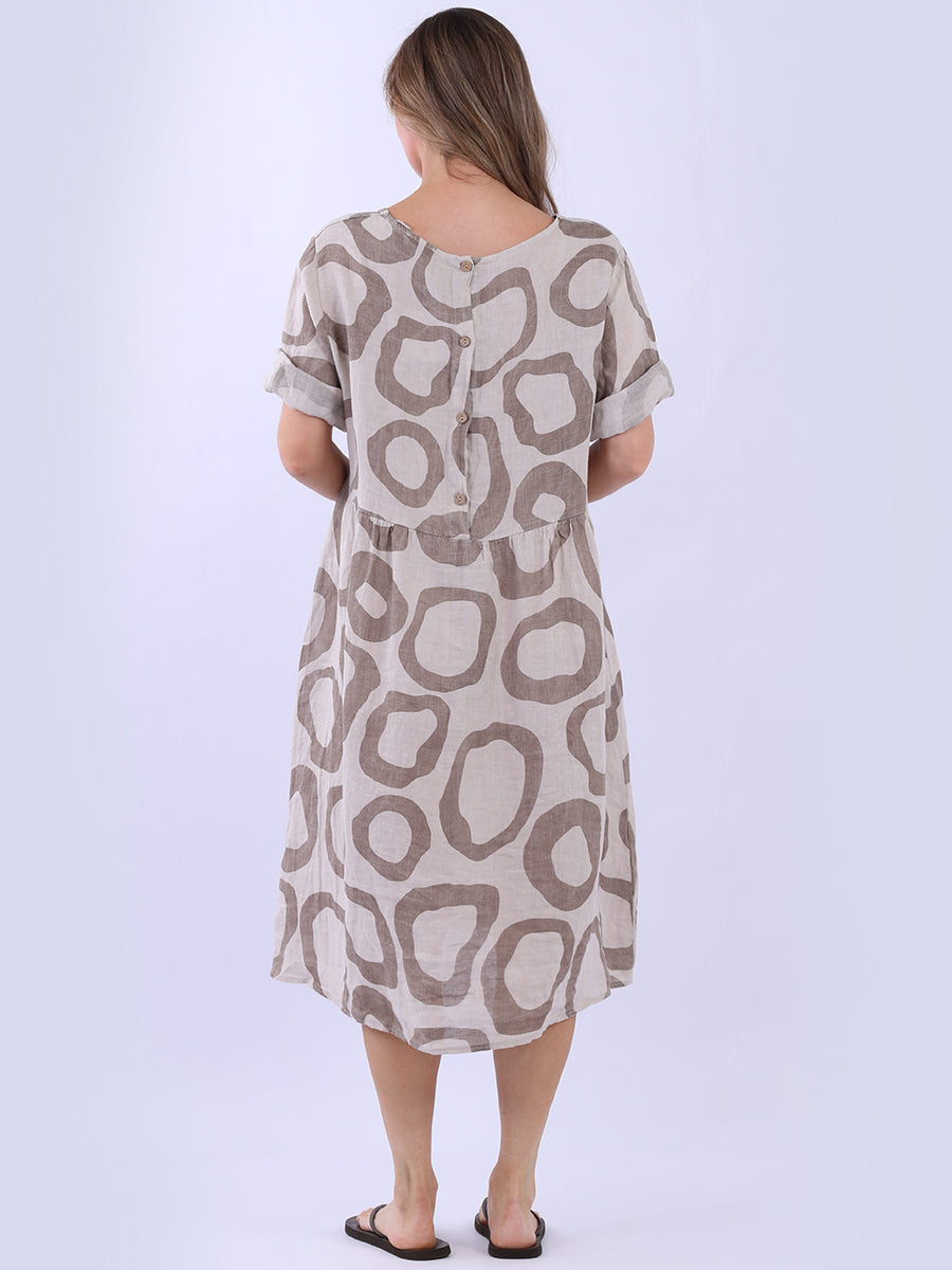 Plus Size Printed Linen Dress