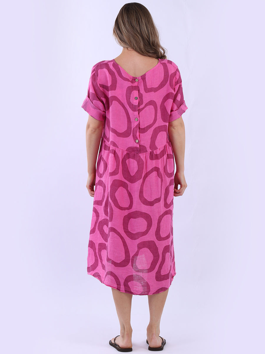 Plus Size Printed Linen Dress