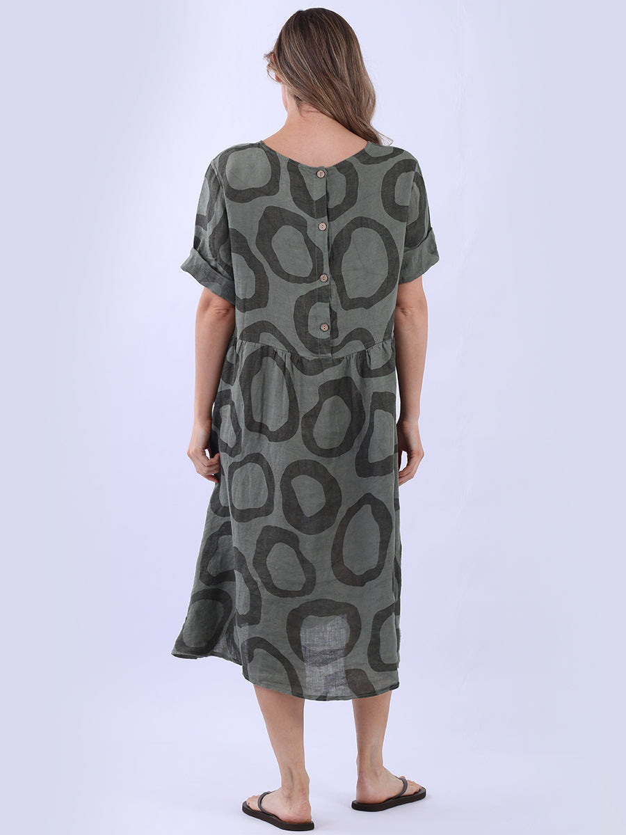 Plus Size Printed Linen Dress