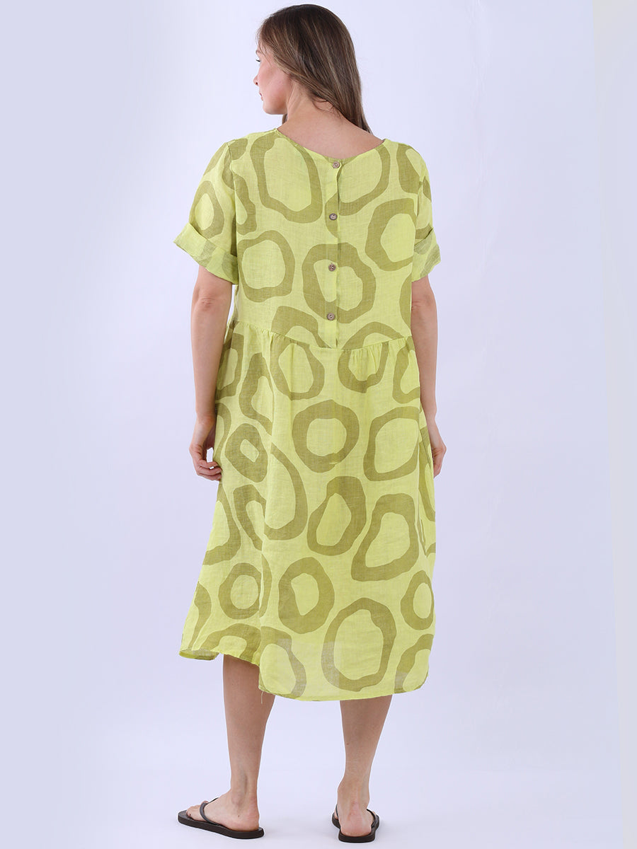 Plus Size Printed Linen Dress