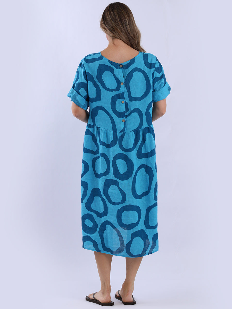 Plus Size Printed Linen Dress