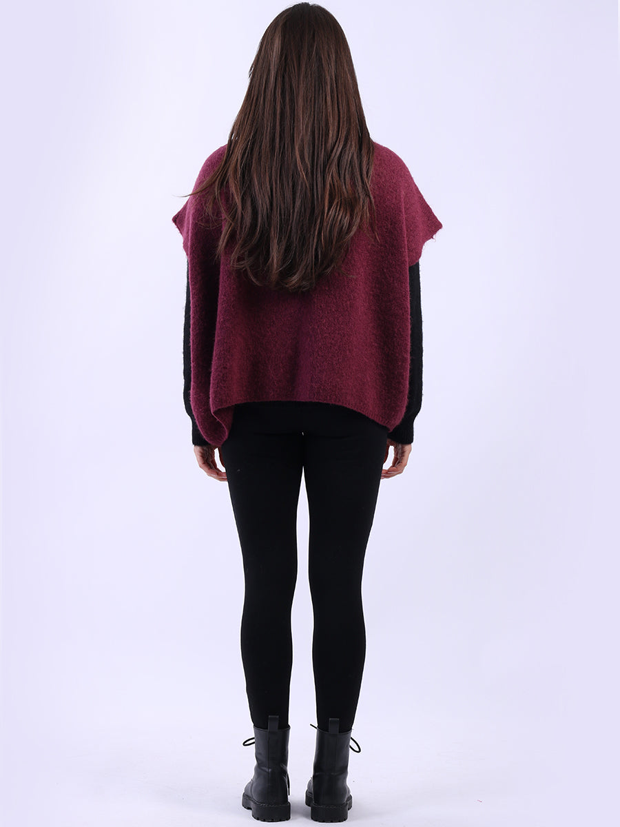 Cowl Neck Batwing Wool Knit Jumper
