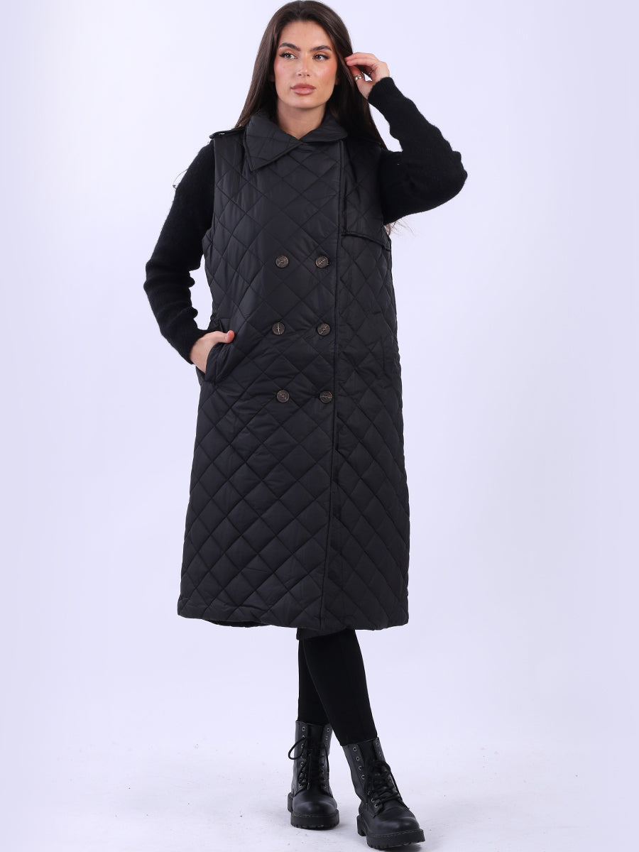 Oversized Sleeveless Puffer Jacket