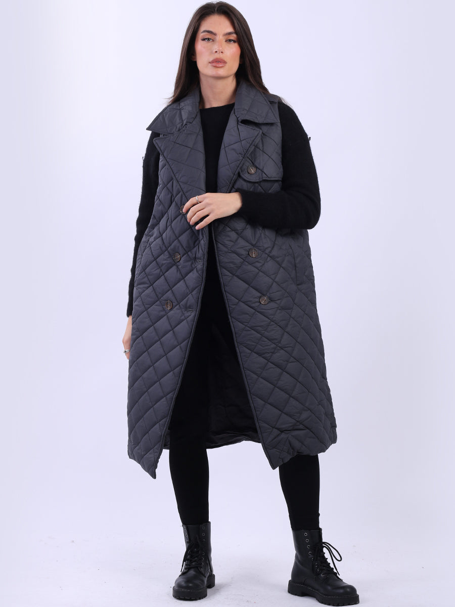 Oversized Sleeveless Puffer Jacket