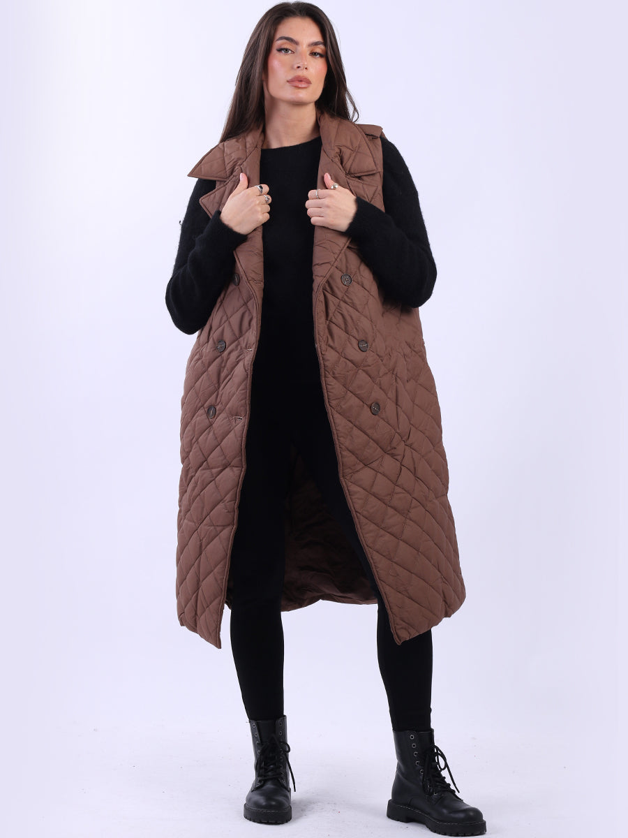 Oversized Sleeveless Puffer Jacket