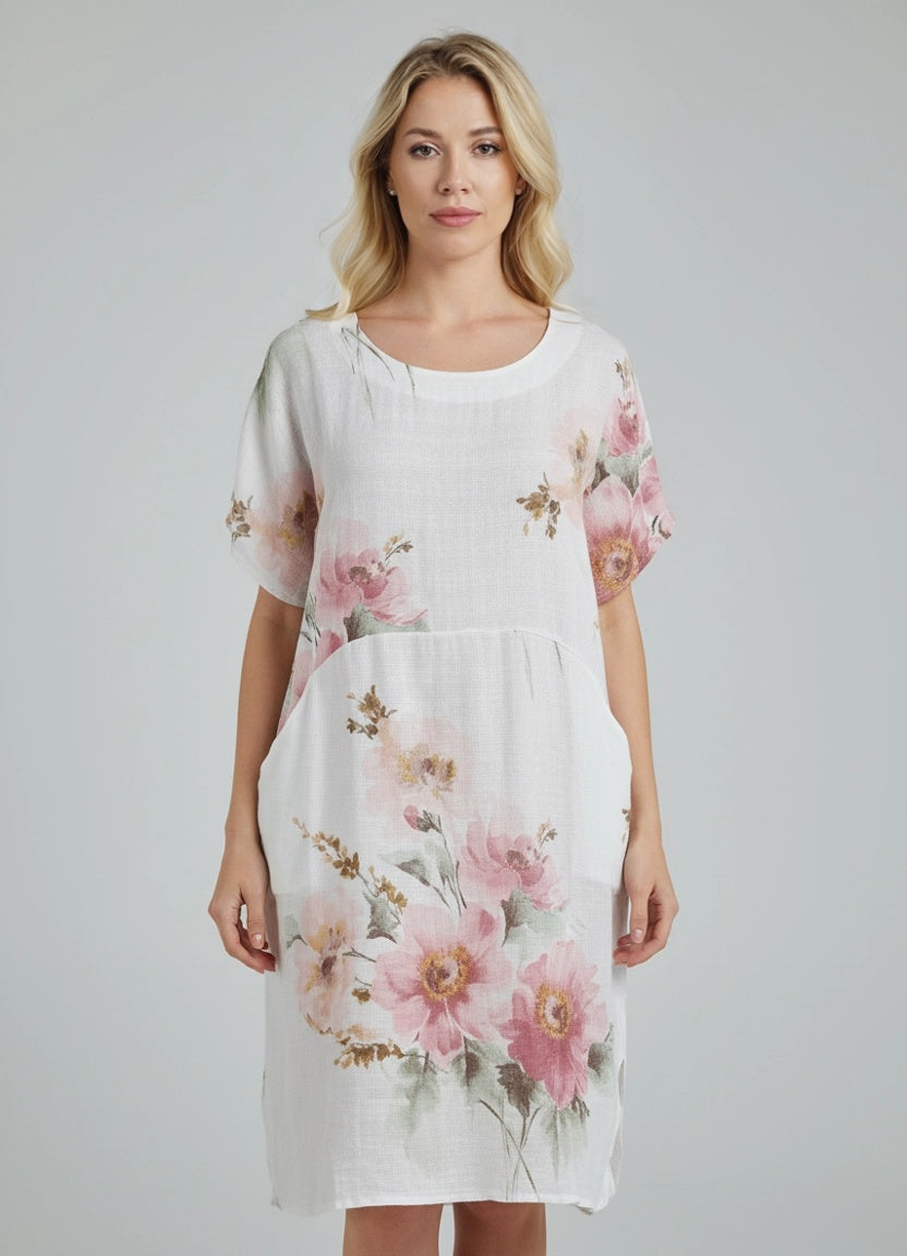 Women Floral Summer Cotton Dress