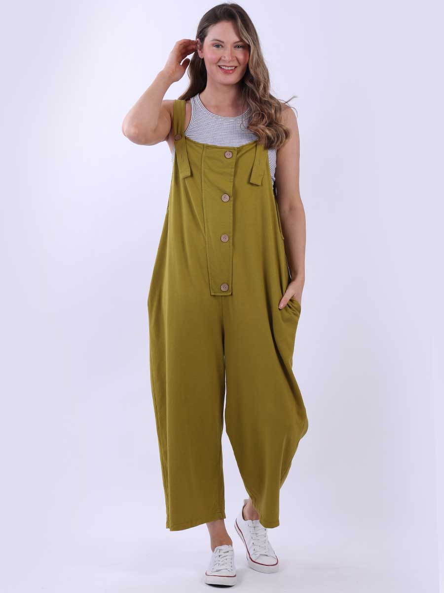 Plain Cotton Dungaree Olive