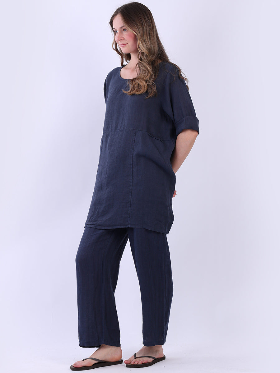 Solid Linen Baggy Summer Top