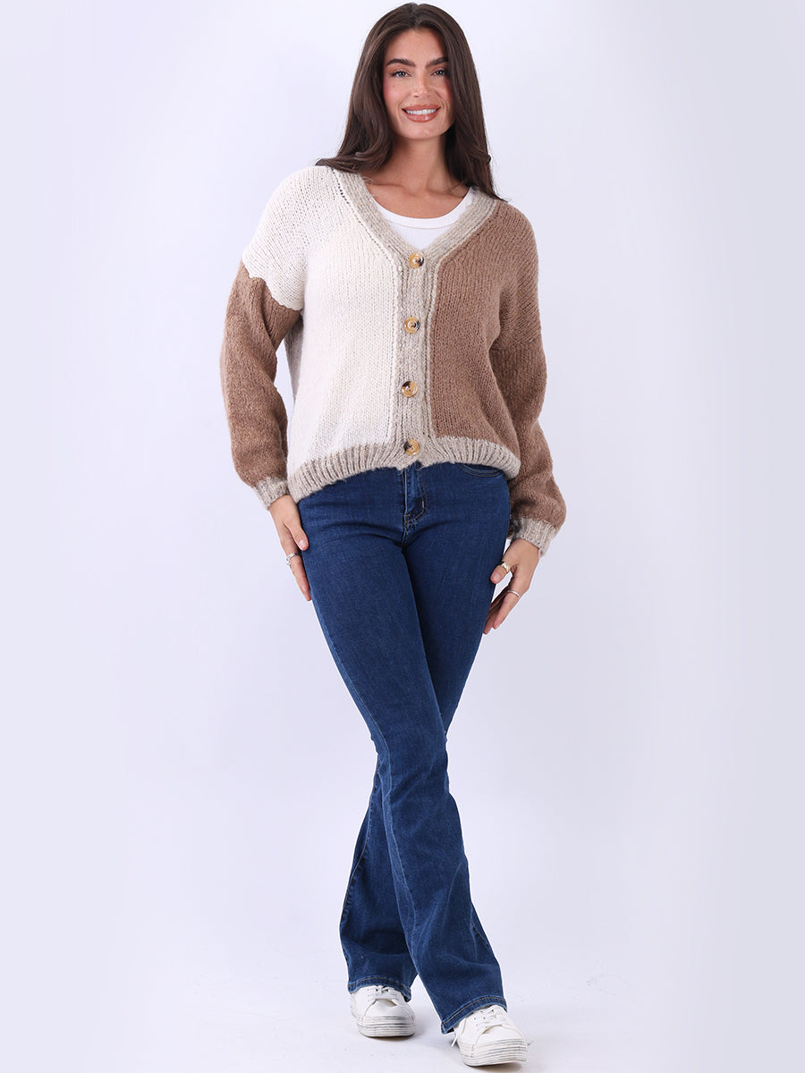 Crop Knitted Cardigan Mocha
