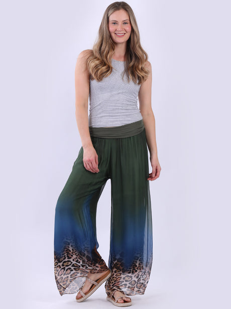 Women Silk Trouser Khaki