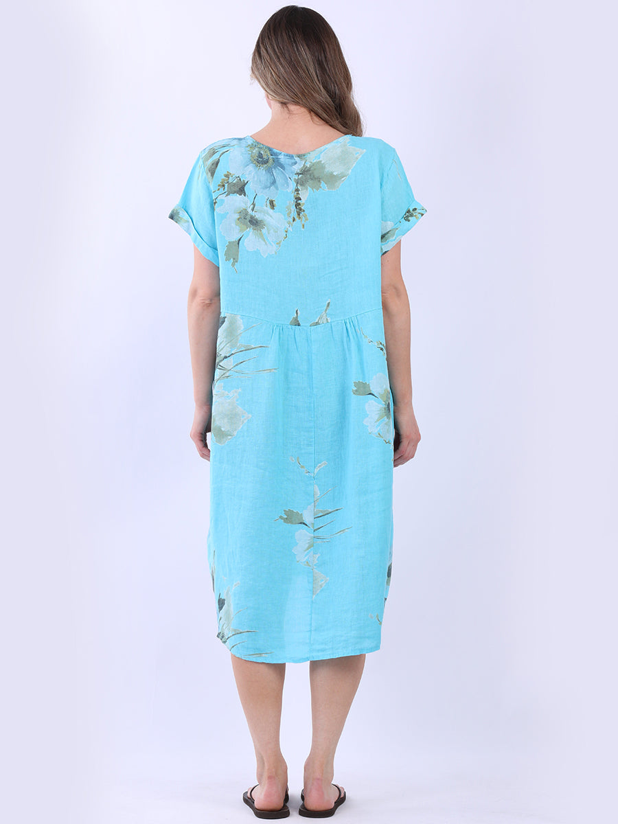 Floral Linen Slouchy Dress