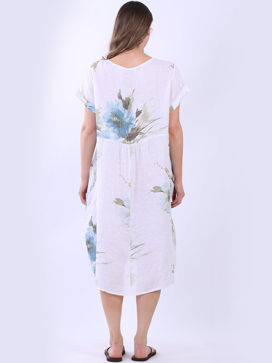 Floral Linen Slouchy Dress