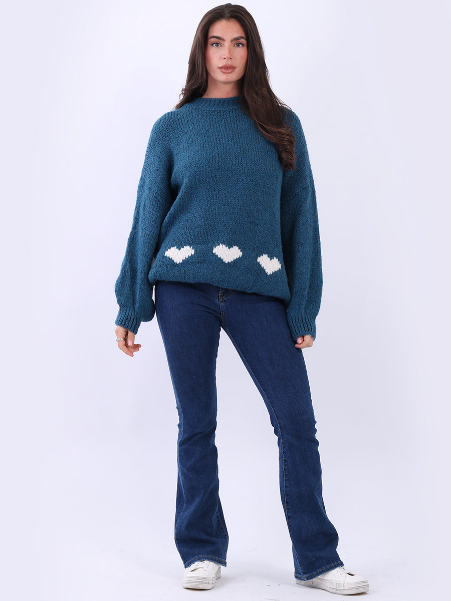 Baggy Woolen Jumper Teal