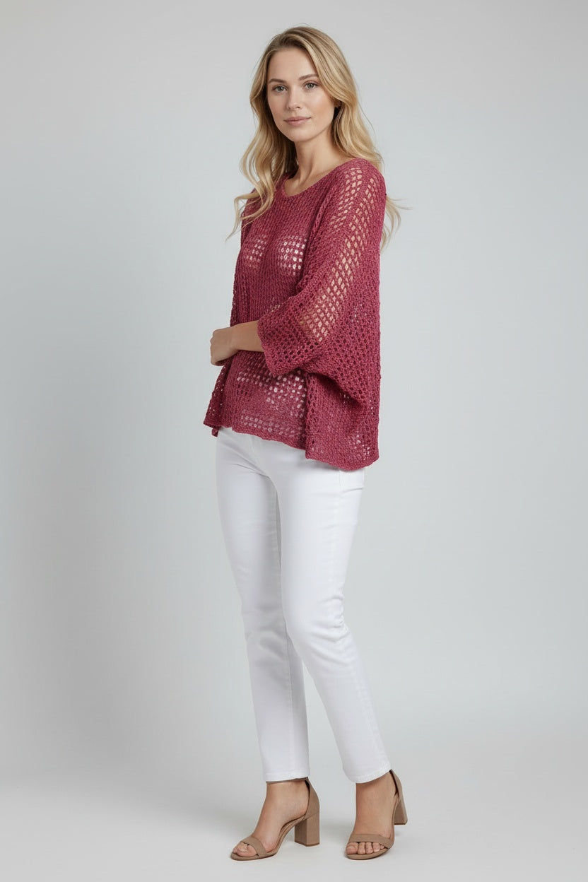 Batwing Crochet Knitted Top