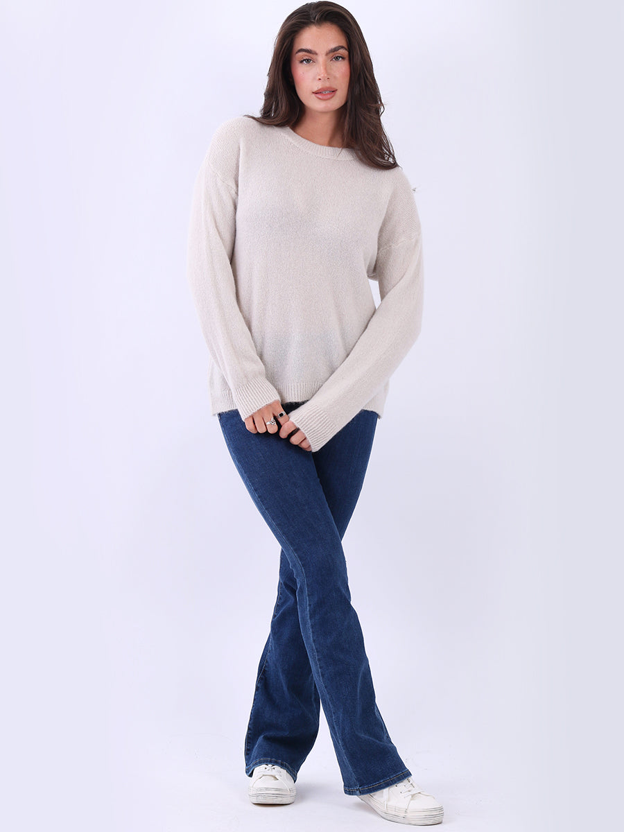 Crop Knit Boxy Jumper Mocha