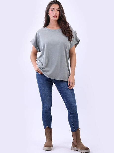 Vintage Wash T Shirt Khaki