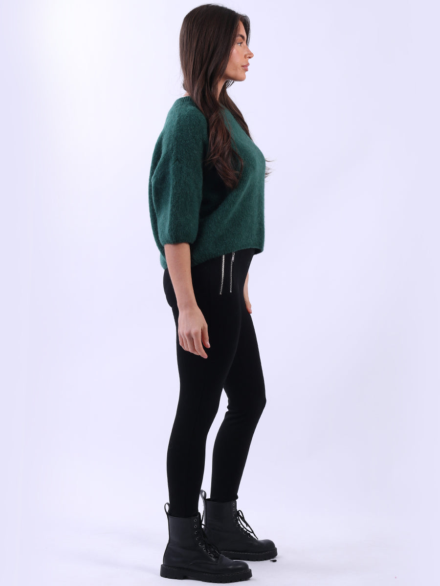 Cropped Baggy Knit Wooly Jumper