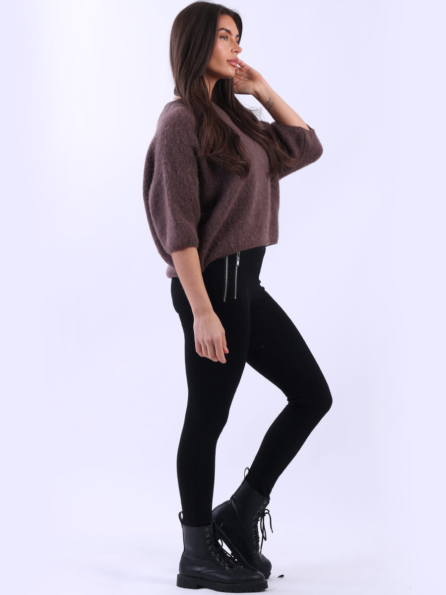Cropped Baggy Knit Wooly Jumper