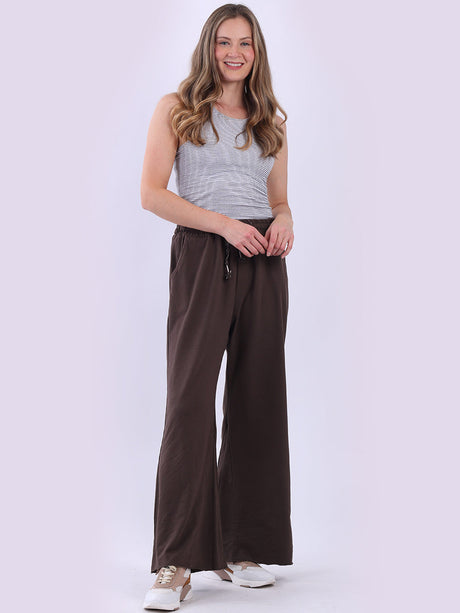 Ladies Cotton Trouser Chocolate