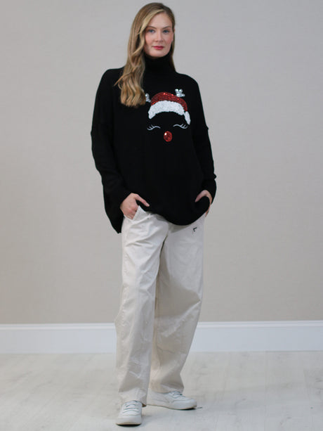 Ladies Batwing Xmas Jumper