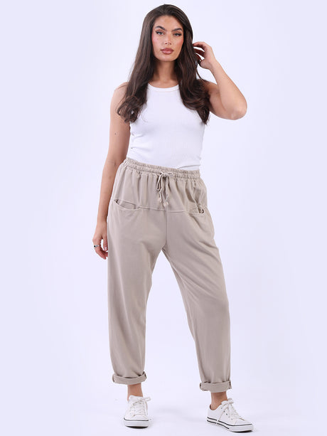 Women Cotton Pant Beige