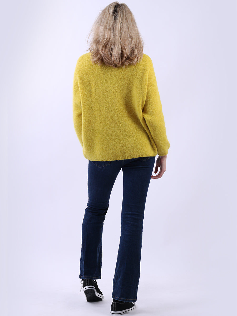 Ladies Crop Boxy Woolen Knit Jumper