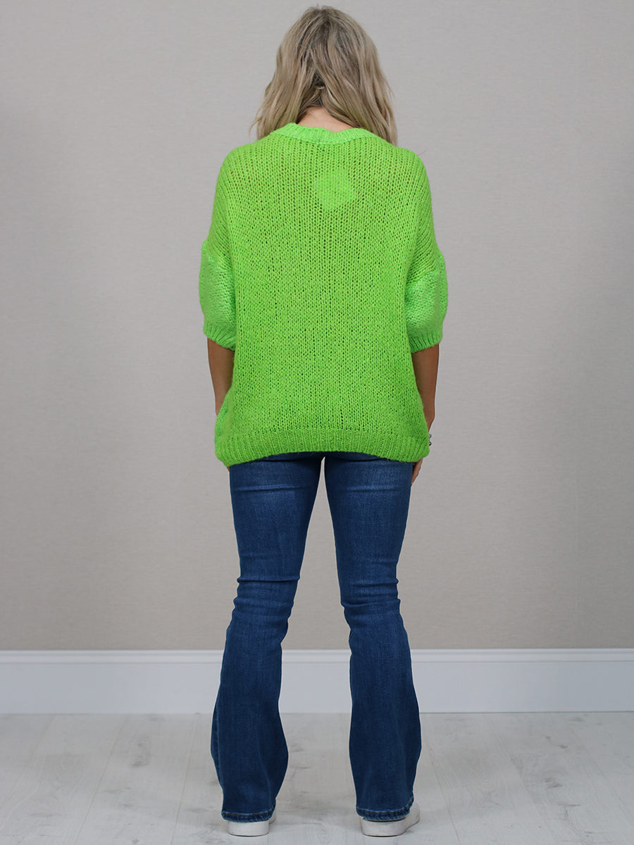 Wool Knitted Baggy Crop Jumper