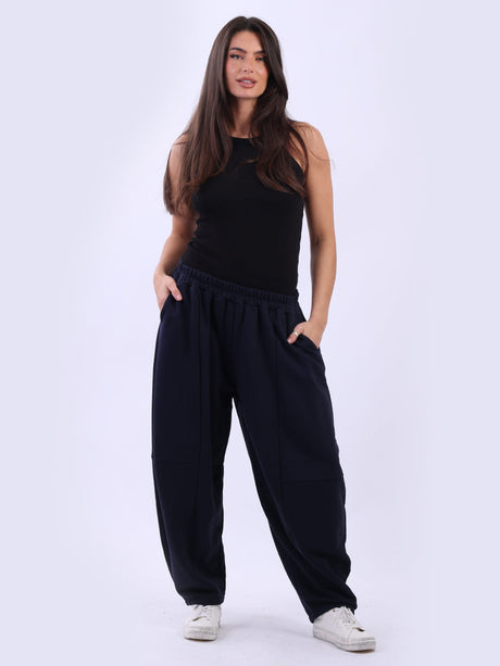 Relaxed Fit Cotton Trouser Navy