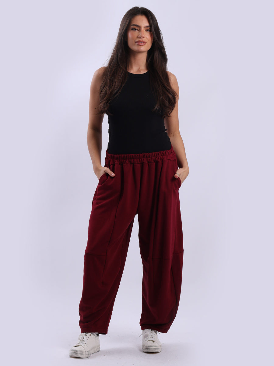 Relaxed Fit Cotton Trouser Wine