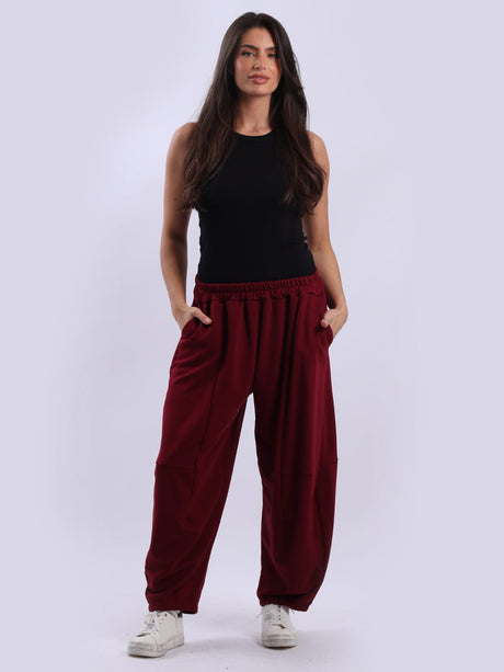 Relaxed Fit Cotton Trouser Wine