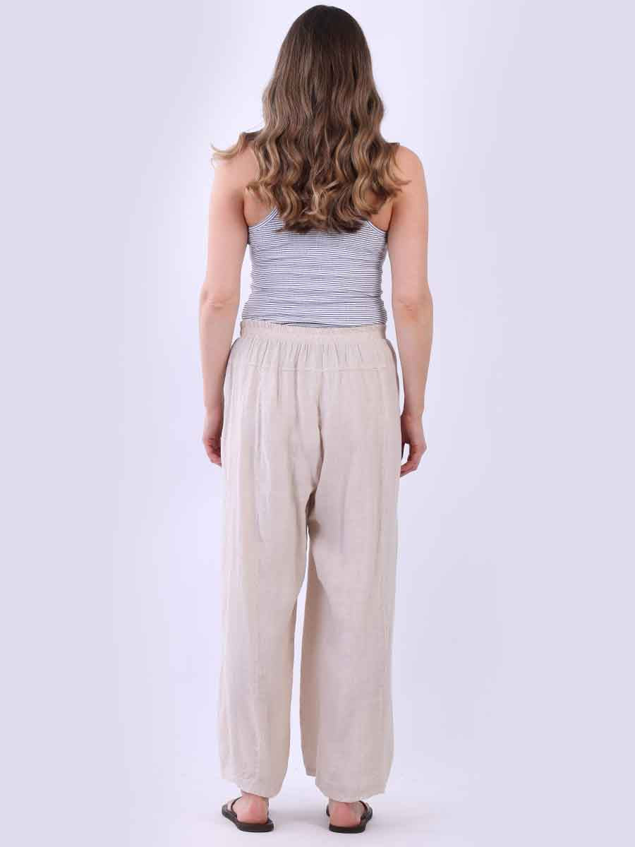 Women Plain Linen Universal Fit Pant