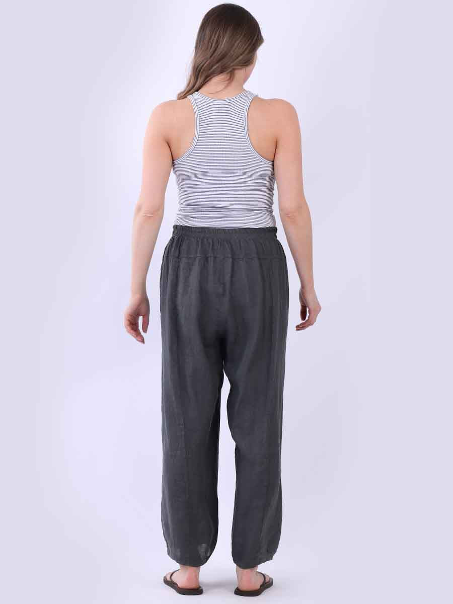 Women Plain Linen Universal Fit Pant