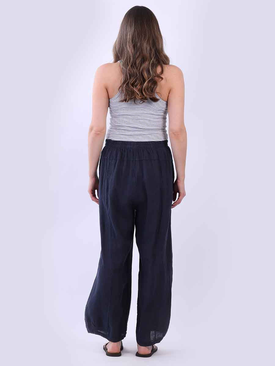 Women Plain Linen Universal Fit Pant