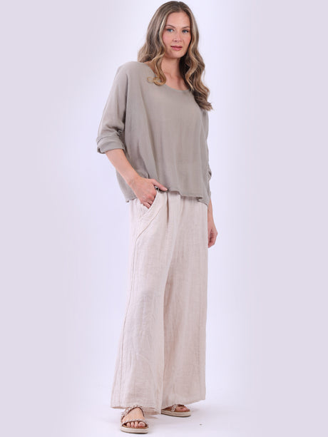 Plain Cotton Crop Top Mocha