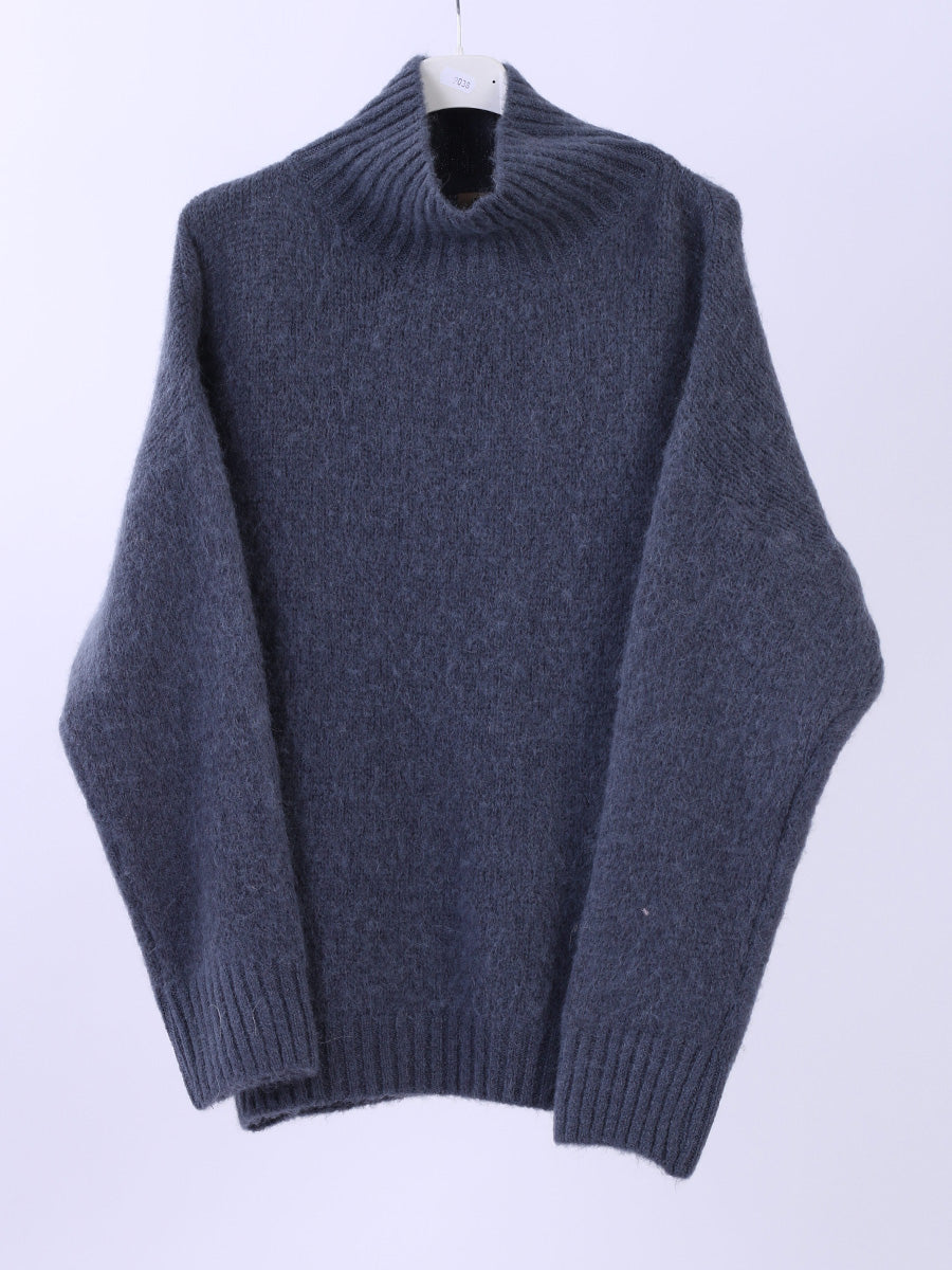 Solid Knitted Crop Jumper Charcoal