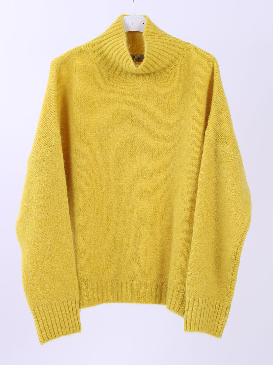 Solid Knitted Crop Jumper Mustard