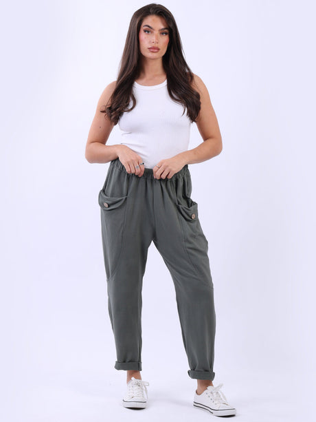 Cotton Sweat Joggers Khaki