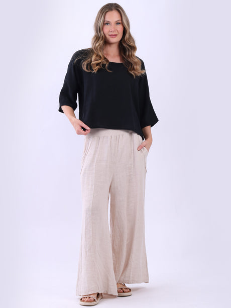 Vintage Wash Crop Top Black