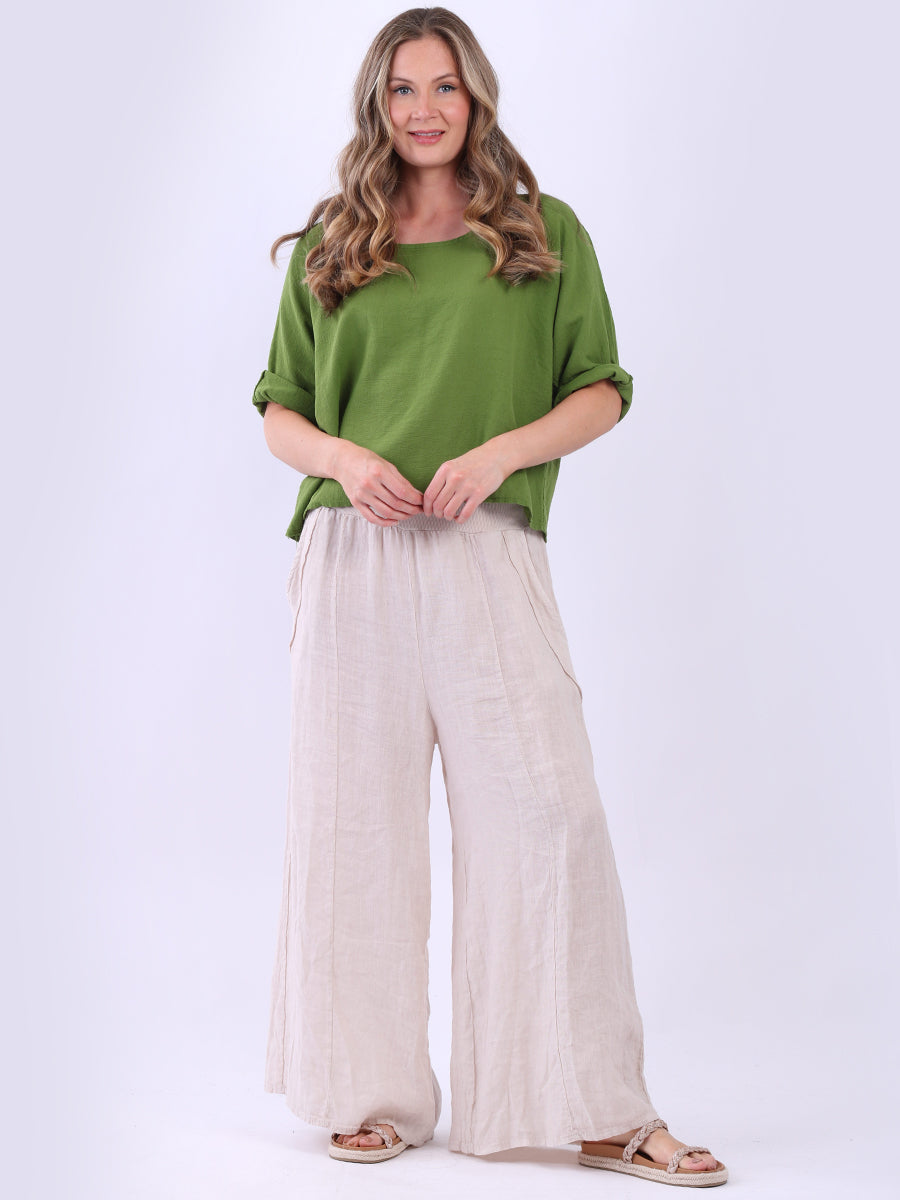 Vintage Wash Crop Top Olive