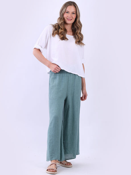 Vintage Wash Crop Top White