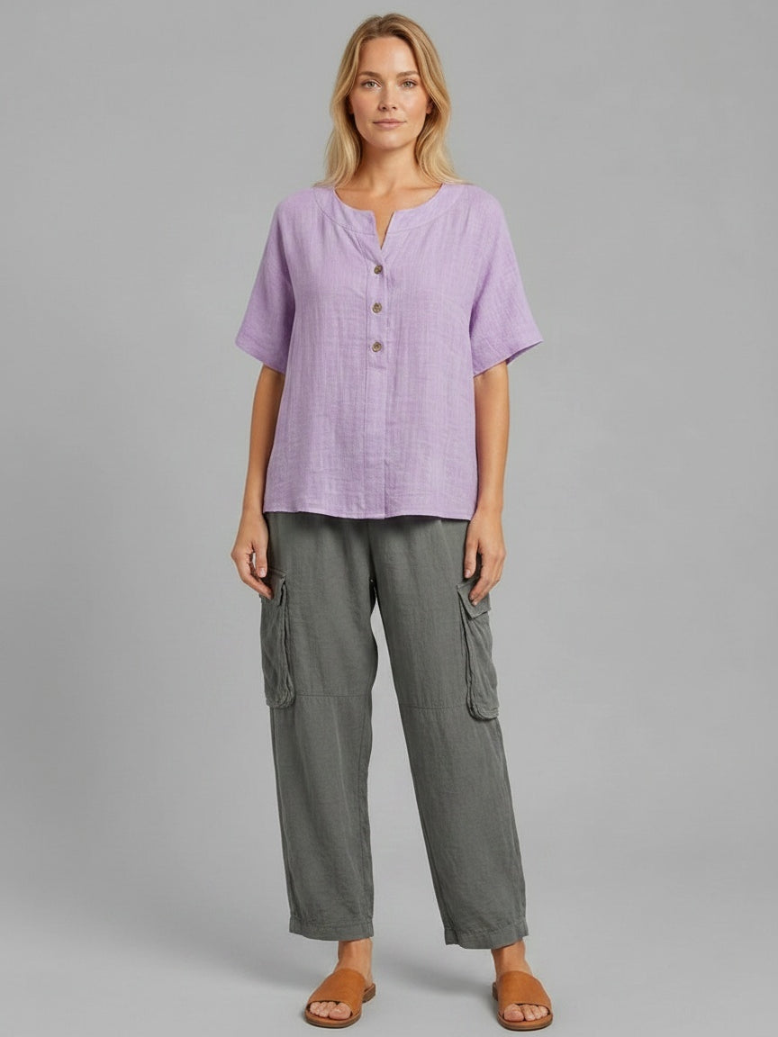Plain Cotton Top Lilac